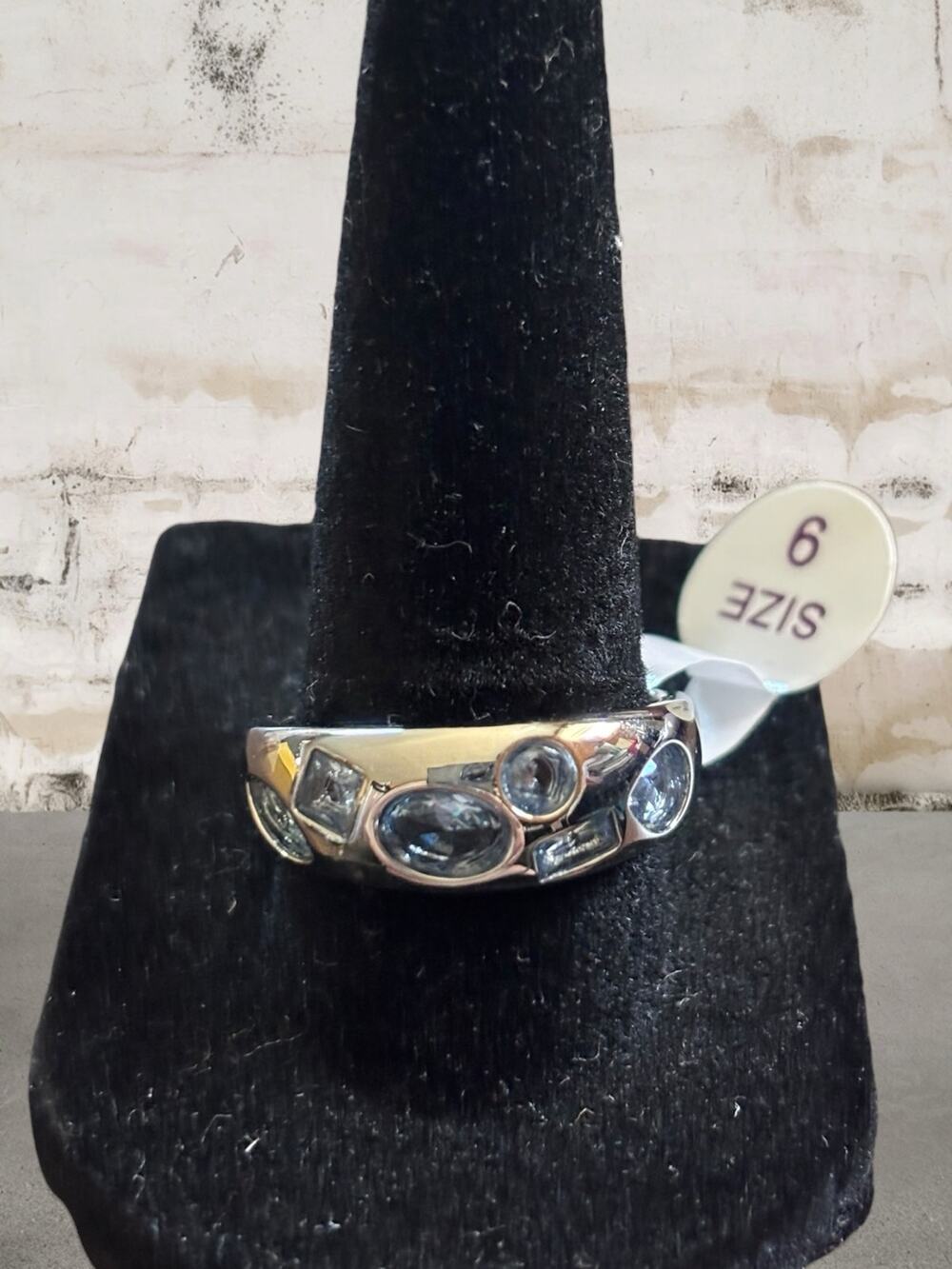 Bomb Party $118 "Morning Sparkle" Ring Size 9 NWT